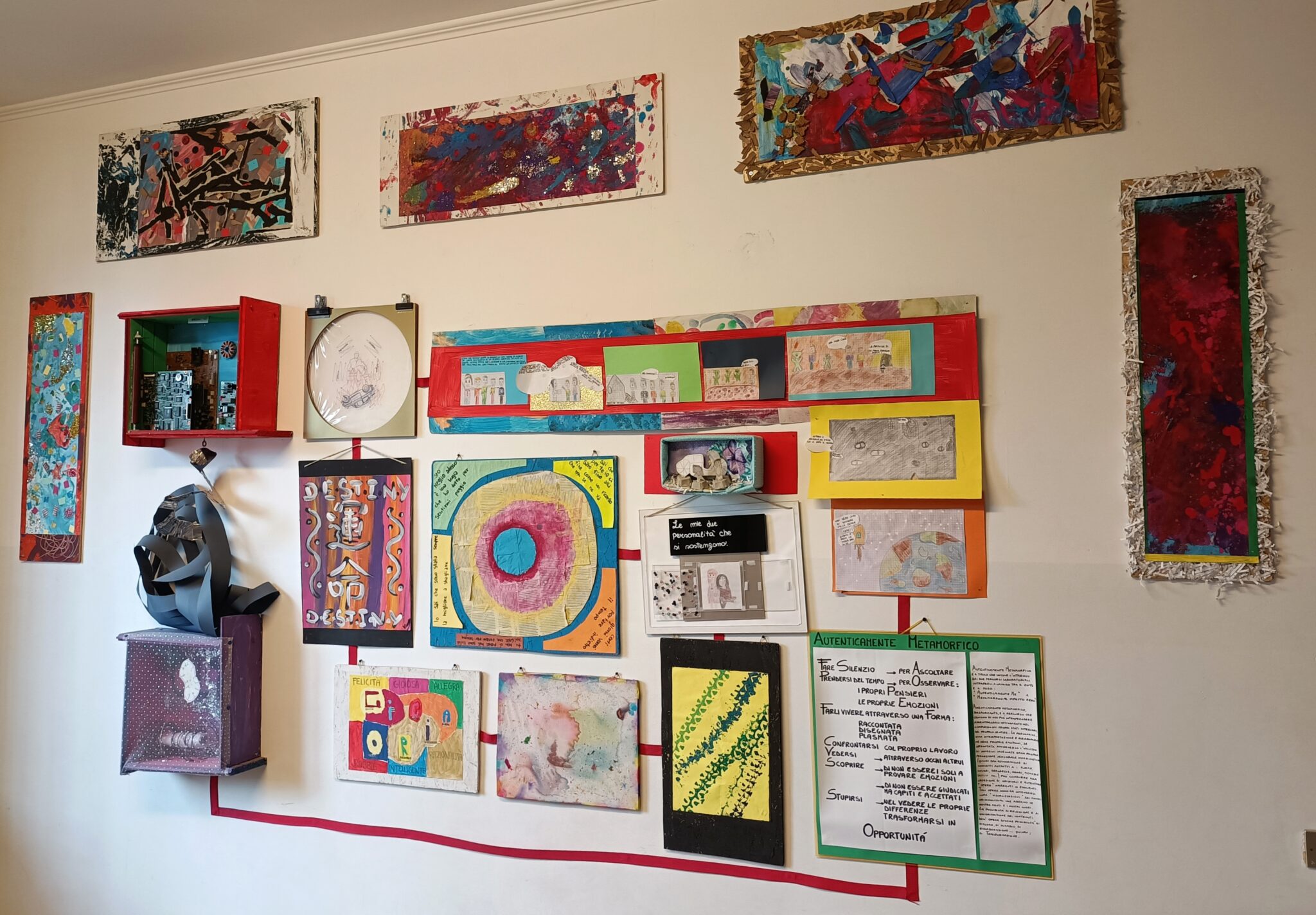 Un'immagine che ritrae parete, arte, arti visive, cornice e mostra.