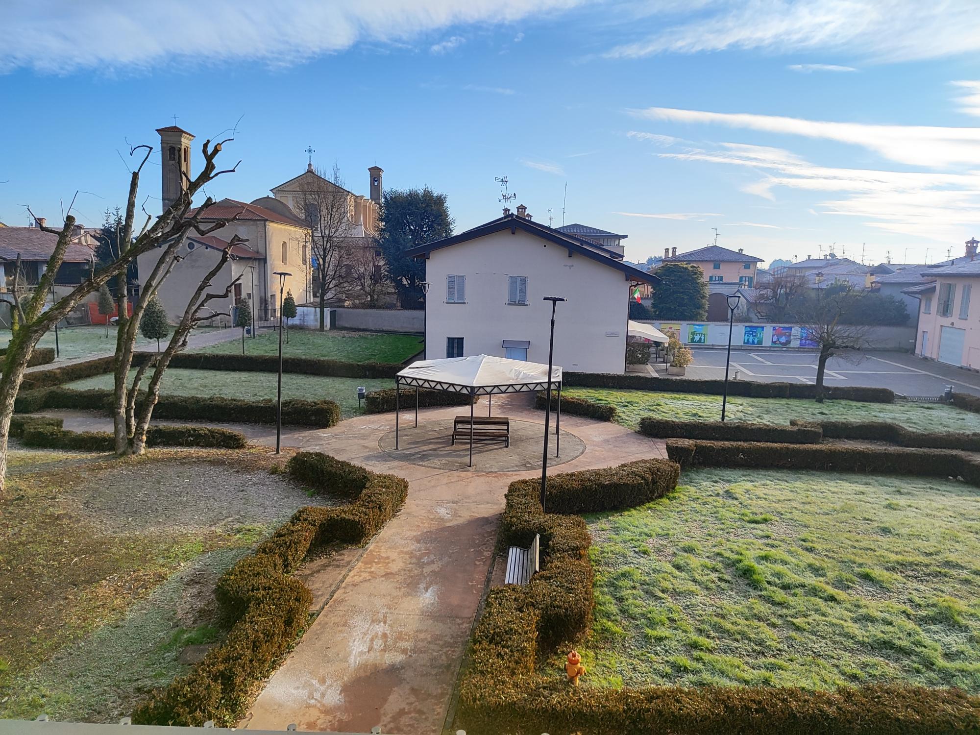 Un'immagine che ritrae arbusto, giardino, prato, proprietà e cortile.