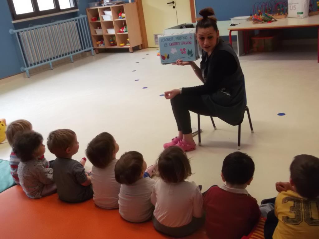 Un'immagine che ritrae bambino, classe, mobilia, insegnante e asilo.